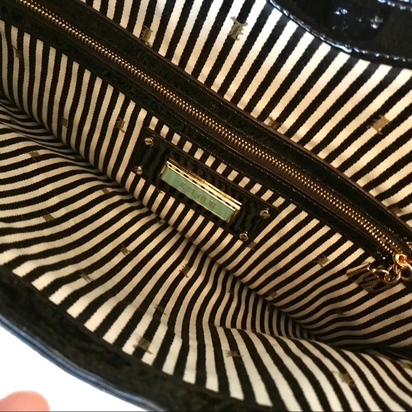 L.A.M.B. Gwen Stefani plaid patent tote clutch - Picture 3 of 8